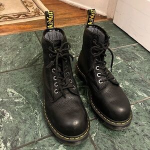 Dr. Martens Industrial Safety Toe Leather Boots Black
